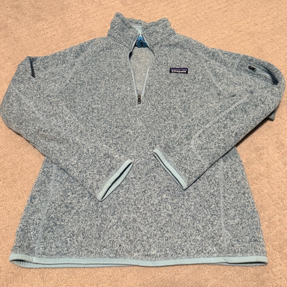 Patagonia Light Blue Cowl Neck Sweater